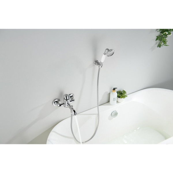 AQ1549CR КЛАССИК смеситель для ванны с душевым набором. Фото 5