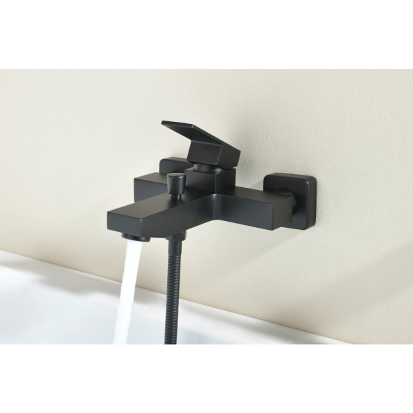 AQ1640MB ЛИБРА смеситель для ванны, матовый черный. Фото 3