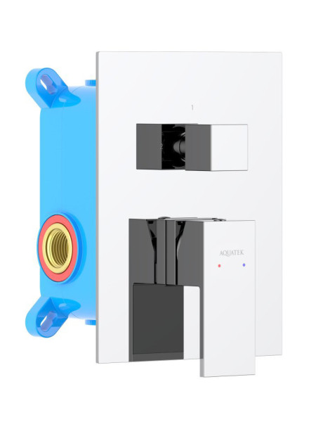 AQ1646CR ЛИБРА смеситель для ванны 2 режима (внешняя и скрытая часть). Фото 1