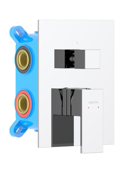 AQ1647CR ЛИБРА смеситель для ванны 3 режима (внешняя и скрытая часть). Фото 1