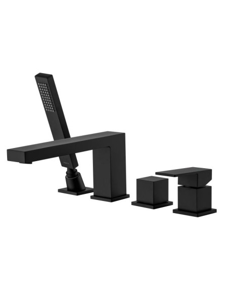 AQ1648MB ЛИБРА смеситель на борт ванны на 4 отв., матовый черный. Фото 1