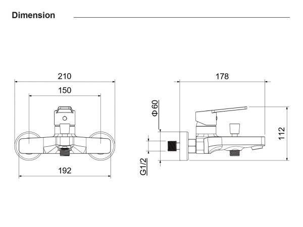 AQ1740CR ЛУГАНО смеситель для ванны. Фото 2