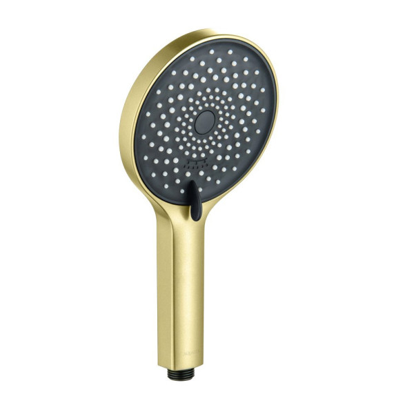 AQ1748BG ЛУГАНО смеситель для ванны с душевым гарнитуром 3jet, шлиф. золото. Фото 3