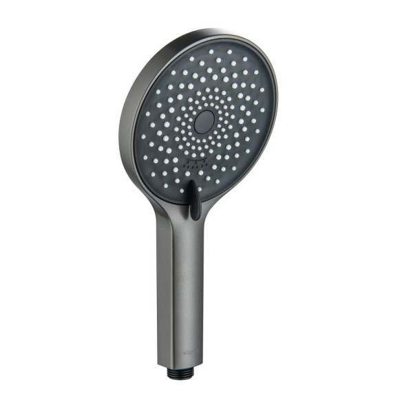 AQ1748BGM ЛУГАНО смеситель для ванны с душевым гарнитуром 3jet, оружейная сталь (шлиф. черный хром). Фото 3