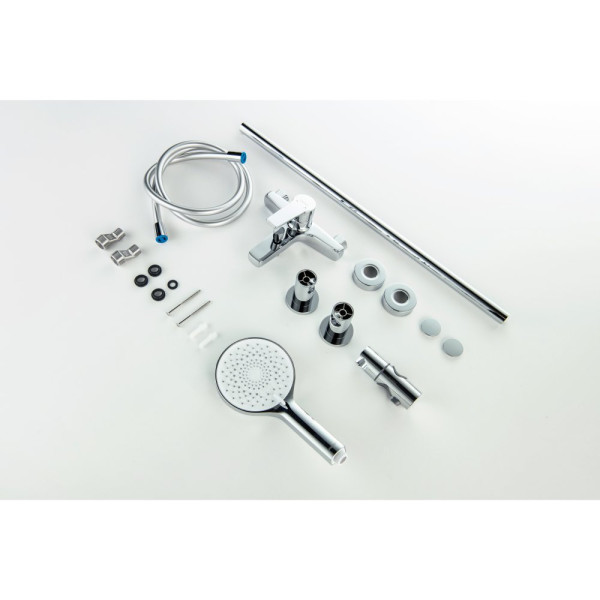 AQ1748CR ЛУГАНО смеситель для ванны с душевым гарнитуром 3jet. Фото 14