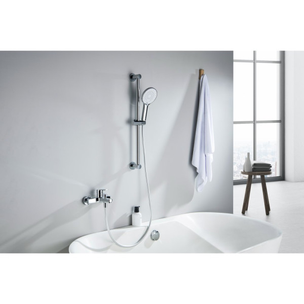 AQ1748CR ЛУГАНО смеситель для ванны с душевым гарнитуром 3jet. Фото 4