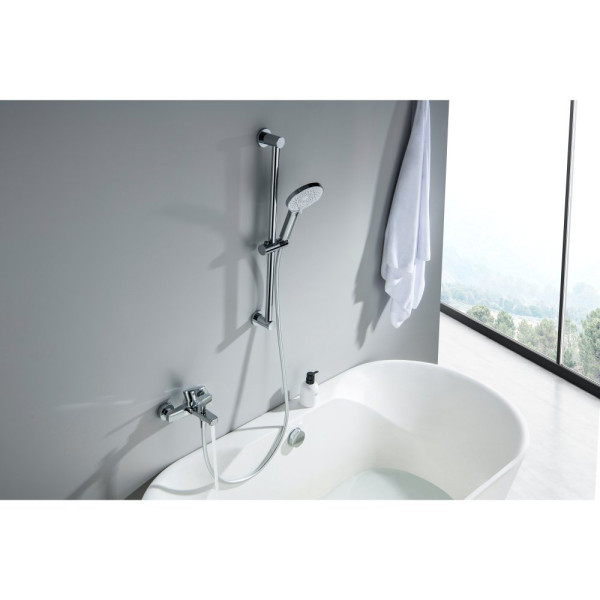 AQ1748CR ЛУГАНО смеситель для ванны с душевым гарнитуром 3jet. Фото 5