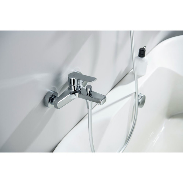 AQ1748CR ЛУГАНО смеситель для ванны с душевым гарнитуром 3jet. Фото 6