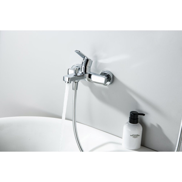 AQ1748CR ЛУГАНО смеситель для ванны с душевым гарнитуром 3jet. Фото 7