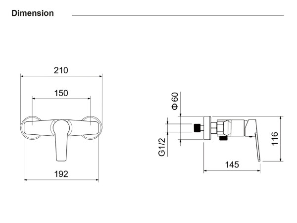 AQ1760CR ЛУГАНО смеситель для душа. Фото 2