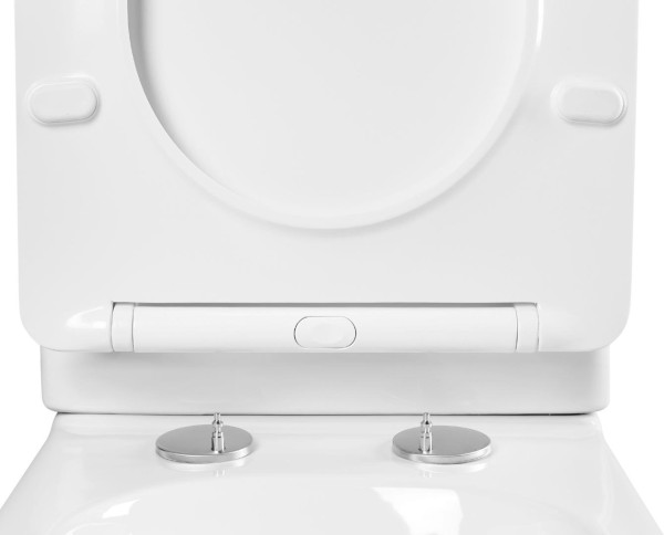 AQ1964-00 АМАДЕО Унитаз приставной безободковый 560*365*400 мм, тонкое сиденье с механизмом плавного закрывания, крепеж. Фото 2