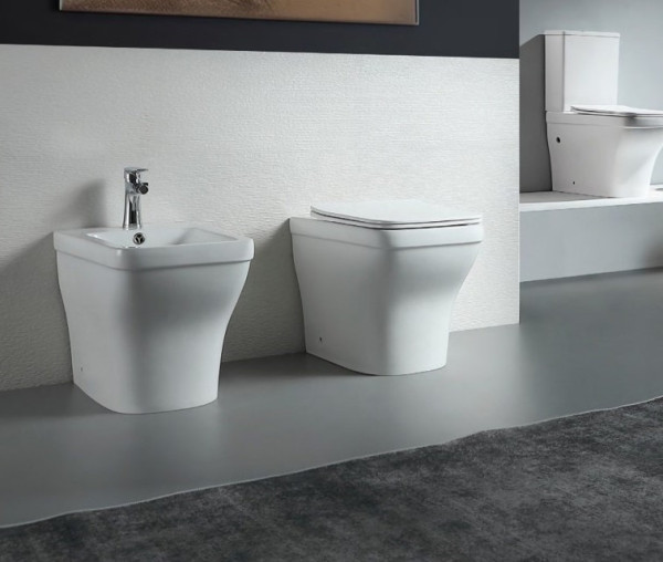 AQ1964-00 АМАДЕО Унитаз приставной безободковый 560*365*400 мм, тонкое сиденье с механизмом плавного закрывания, крепеж. Фото 5