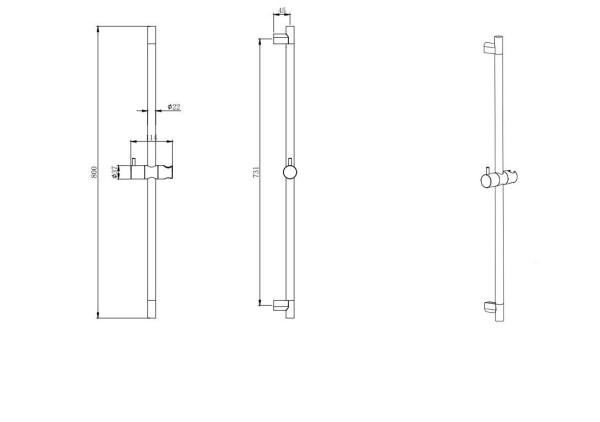 AQ2000CR ВЕГА душевая штанга. Фото 4