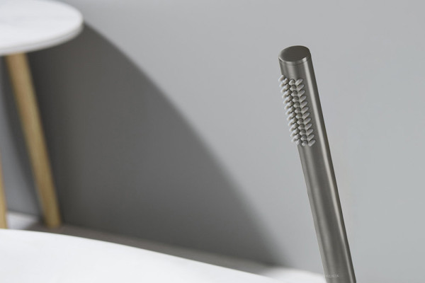 AQ2002BGM ЕВРОПА ручной душ 1jet, оружейная сталь (шлиф. черный хром). Фото 4