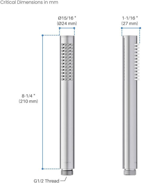 AQ2002CR ЕВРОПА ручной душ 1jet. Фото 6