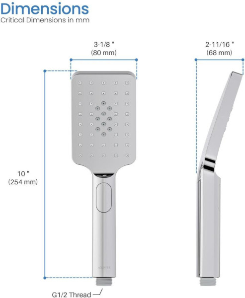 AQ2005CR ЛИРА ручной душ Select 80 3 jet. Фото 7