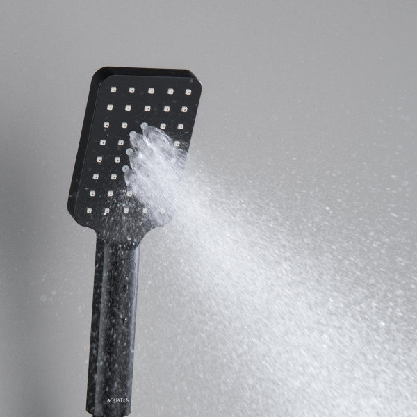 AQ2005MB ЛИРА ручной душ Select 80 3 jet, матовый черный. Фото 5