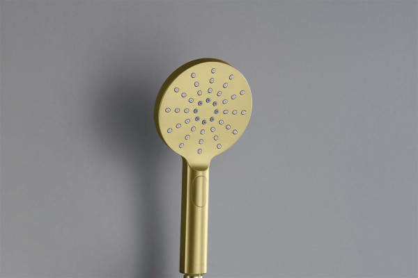 AQ2006BG ОБЕРОН ручной душ Select 120 3 jet, шлиф. золото. Фото 4