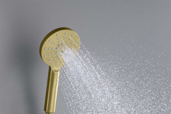 AQ2006BG ОБЕРОН ручной душ Select 120 3 jet, шлиф. золото. Фото 5