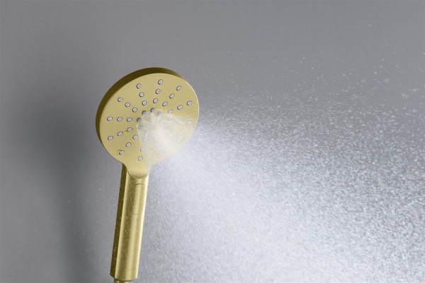 AQ2006BG ОБЕРОН ручной душ Select 120 3 jet, шлиф. золото. Фото 7