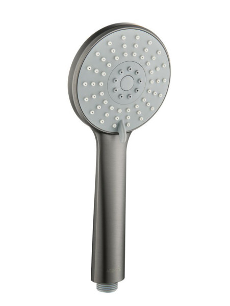 AQ2009BGM БЕТТА ручной душ 100 3 jet, оружейная сталь (шлиф. черный хром). Фото 1