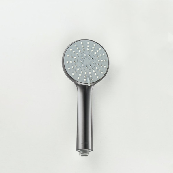 AQ2009BGM БЕТТА ручной душ 100 3 jet, оружейная сталь (шлиф. черный хром). Фото 8