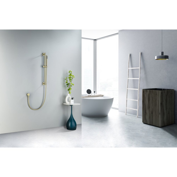 AQ2012BG ЕВРОПА душевой гарнитур 1jet 65 см, шлиф. золото. Фото 4