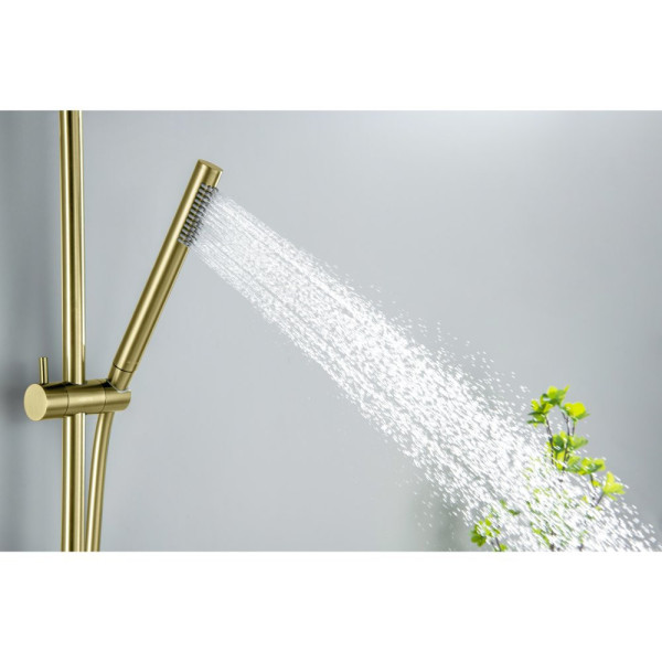 AQ2012BG ЕВРОПА душевой гарнитур 1jet 65 см, шлиф. золото. Фото 5