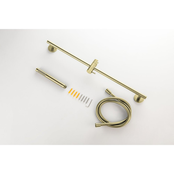 AQ2012BG ЕВРОПА душевой гарнитур 1jet 65 см, шлиф. золото. Фото 7