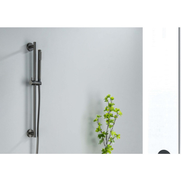 AQ2012BGM ЕВРОПА душевой гарнитур 1jet 65 см, оружейная сталь (шлиф. черный хром). Фото 7