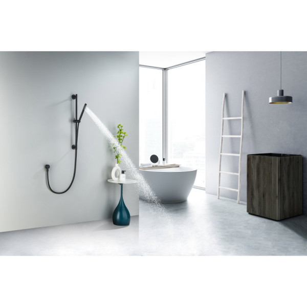 AQ2012MB ЕВРОПА душевой гарнитур 1jet 65 см, матовый черный. Фото 3