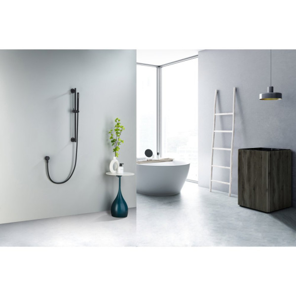 AQ2012MB ЕВРОПА душевой гарнитур 1jet 65 см, матовый черный. Фото 4