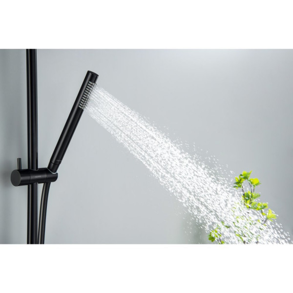 AQ2012MB ЕВРОПА душевой гарнитур 1jet 65 см, матовый черный. Фото 5