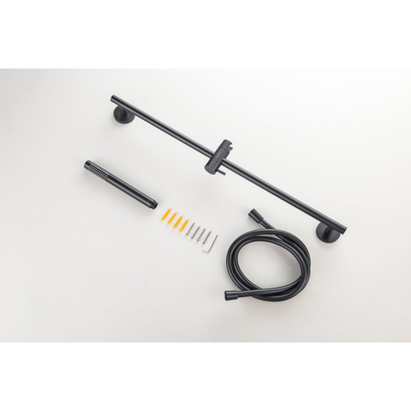 AQ2012MB ЕВРОПА душевой гарнитур 1jet 65 см, матовый черный. Фото 7