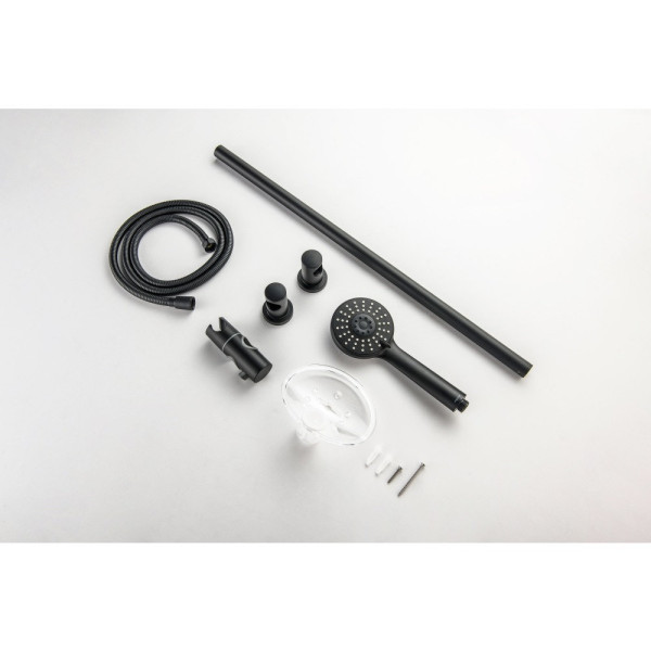 AQ2013MB БЕТТА душевой гарнитур 3jet 65 см, матовый черный. Фото 2