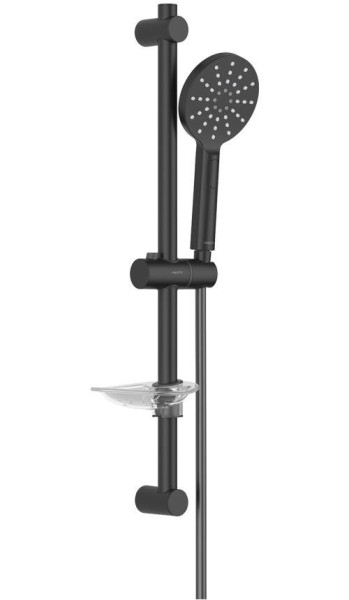 AQ2014MB ОБЕРОН душевой гарнитур 3jet 60 см, матовый черный. Фото 1