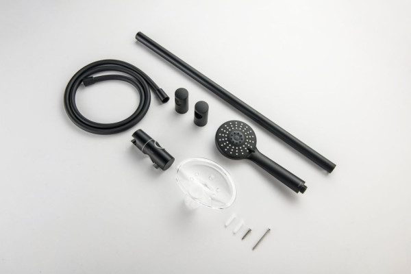 AQ2015MB БЕТТА душевой гарнитур 3jet 60 см, матовый черный. Фото 2