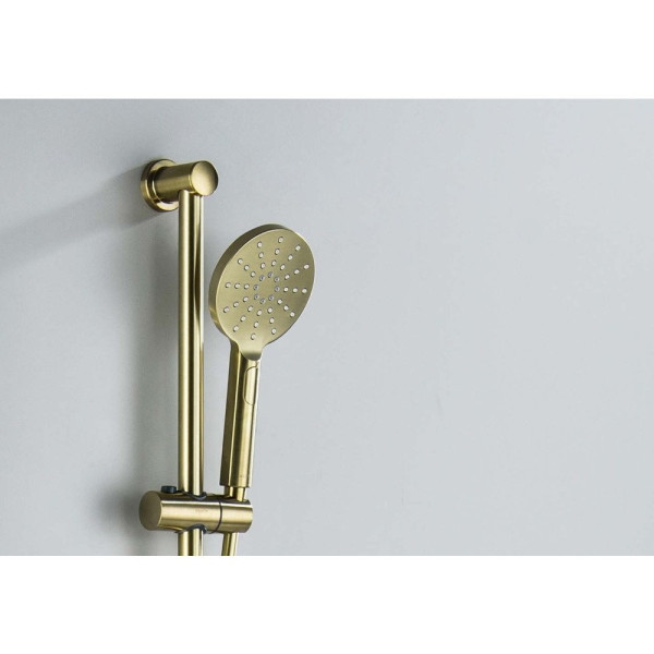 AQ2016BG ОБЕРОН душевой гарнитур 3jet 65 см, шлиф. золото. Фото 6