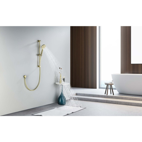 AQ2016BG ОБЕРОН душевой гарнитур 3jet 65 см, шлиф. золото. Фото 7