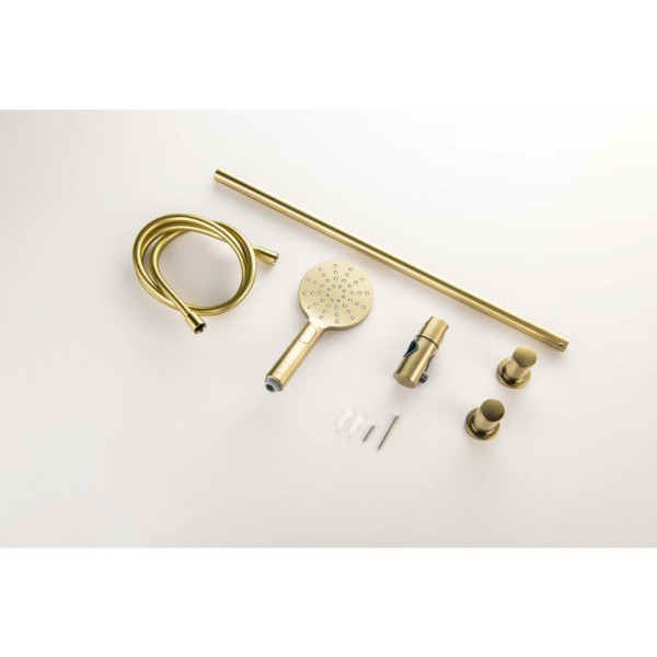 AQ2016BG ОБЕРОН душевой гарнитур 3jet 65 см, шлиф. золото. Фото 9