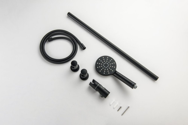 AQ2016MB ОБЕРОН душевой гарнитур 3jet 65 см, матовый черный. Фото 3