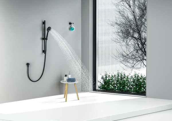 AQ2017MB БЕТТА душевой гарнитур 3jet 65 см, матовый черный. Фото 4