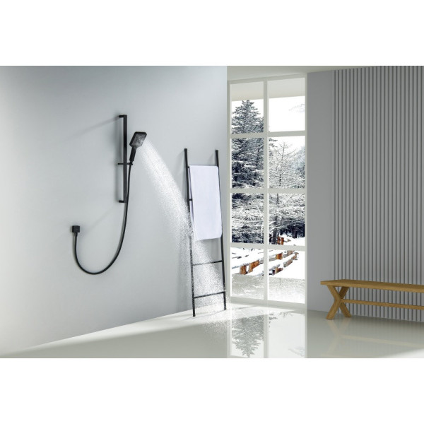AQ2019MB ЛИБРА душевой гарнитур 3jet 68 см, матовый черный. Фото 6