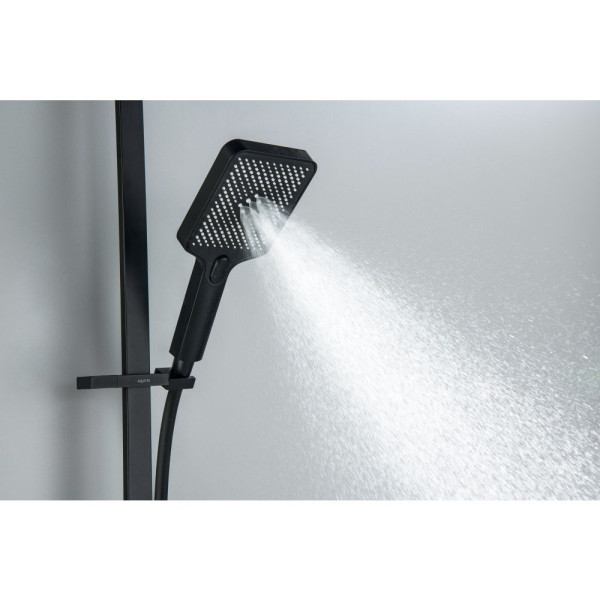AQ2019MB ЛИБРА душевой гарнитур 3jet 68 см, матовый черный. Фото 8