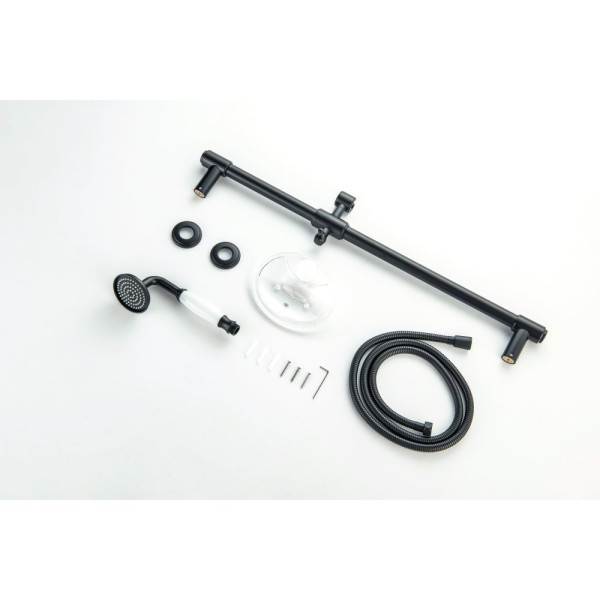 AQ2020MB КЛАССИК душевой гарнитур 1jet 65 см, матовый черный. Фото 7