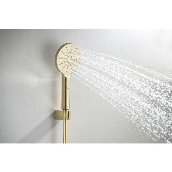 AQ2033BG ОБЕРОН душевой набор Select 120 3 jet, шлиф. золото. Фото 2