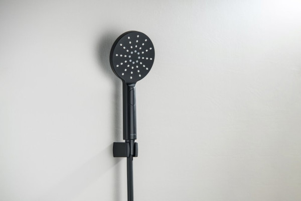 AQ2033MB ОБЕРОН душевой набор Select 120 3 jet, матовый черный. Фото 3