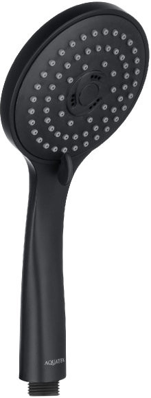 AQ2040MB ВЕГА душевая система (смеситель для ванны) 3jet 250мм, матовый черный. Фото 2