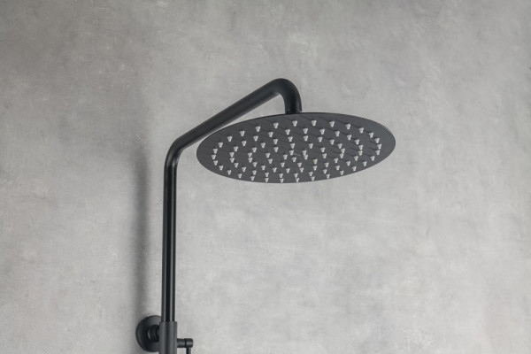 AQ2046MB ВЕГА душевая система 3jet 250мм Reno, матовый черный. Фото 6