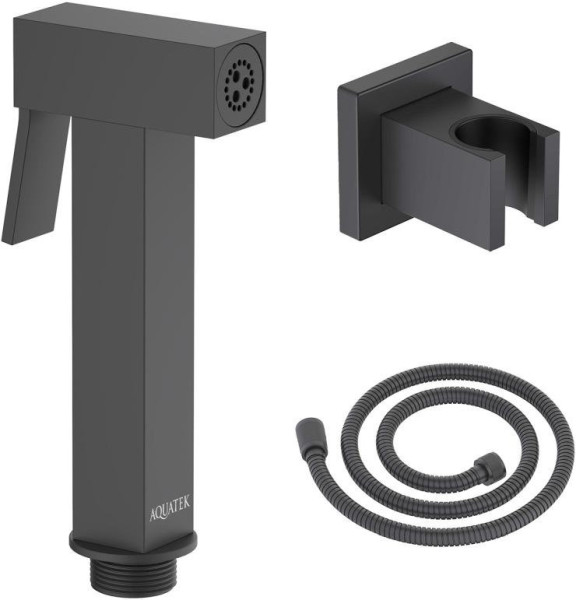 AQ2053MB гигиенический ручной душ со шлангом 120 см и держателем, матовый черный. Фото 1